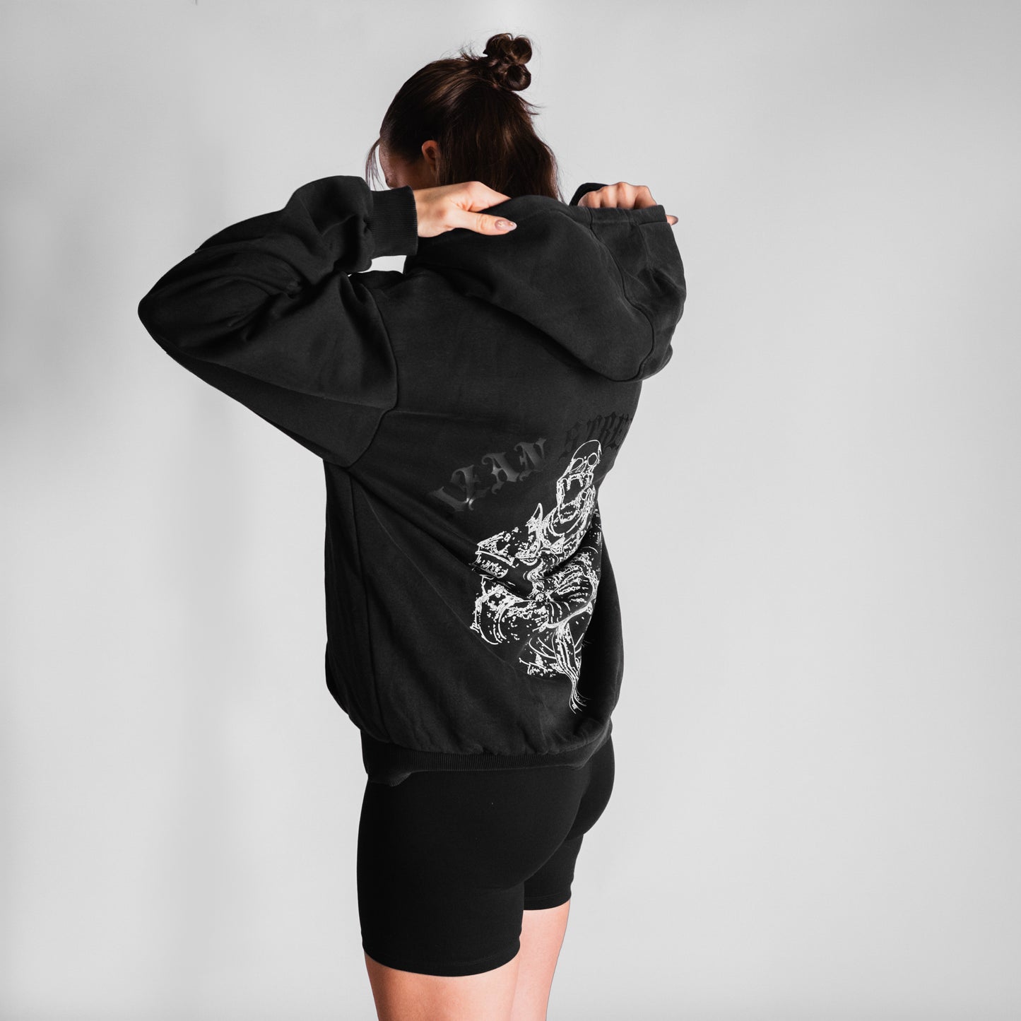 Oversized Zip-Hoodie Vintage Look