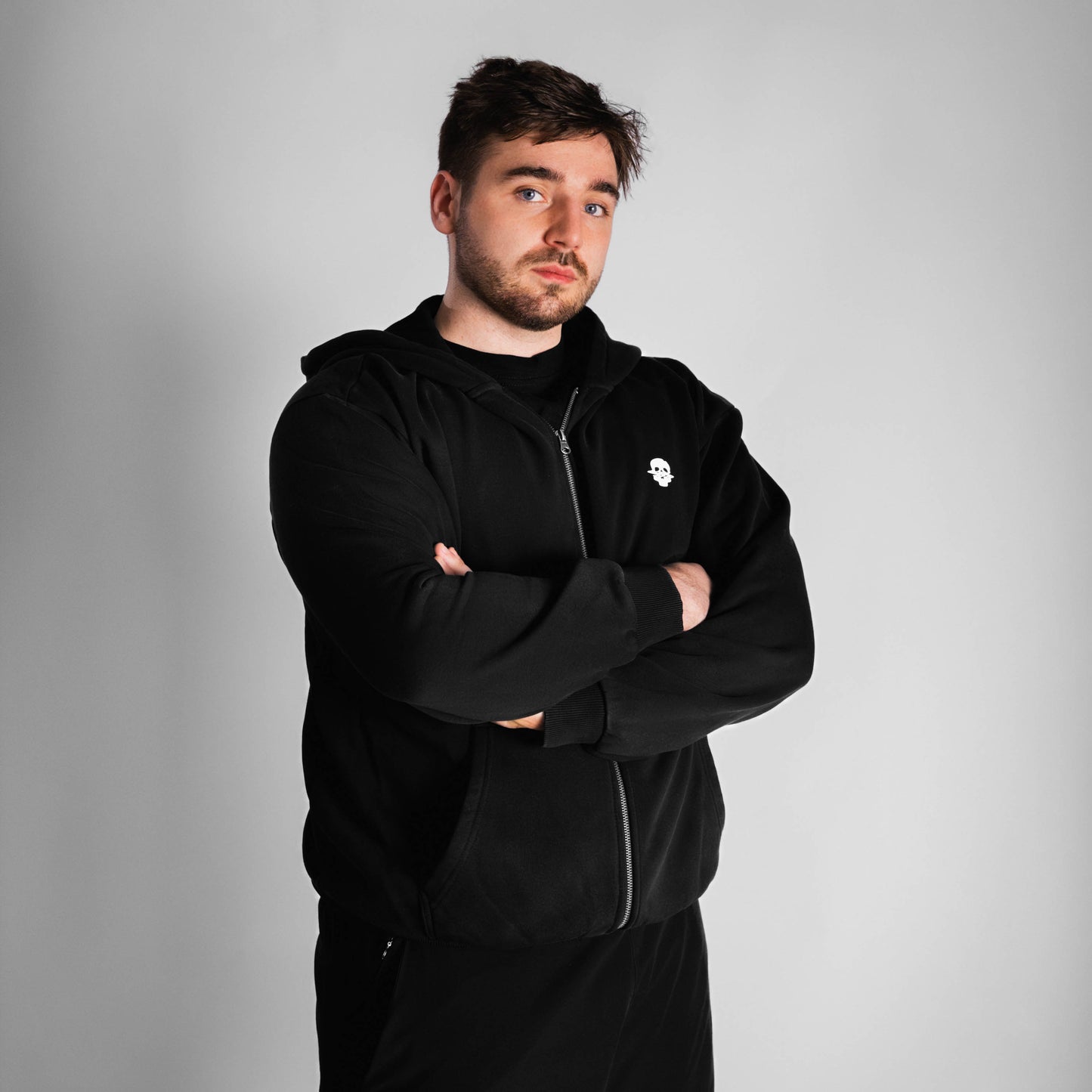 Oversized Zip-Hoodie Vintage Look